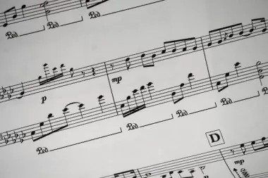 Close-up of black and white piano keys