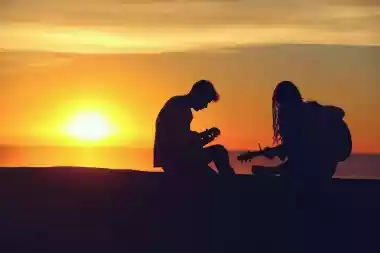 Musicians jamming together
