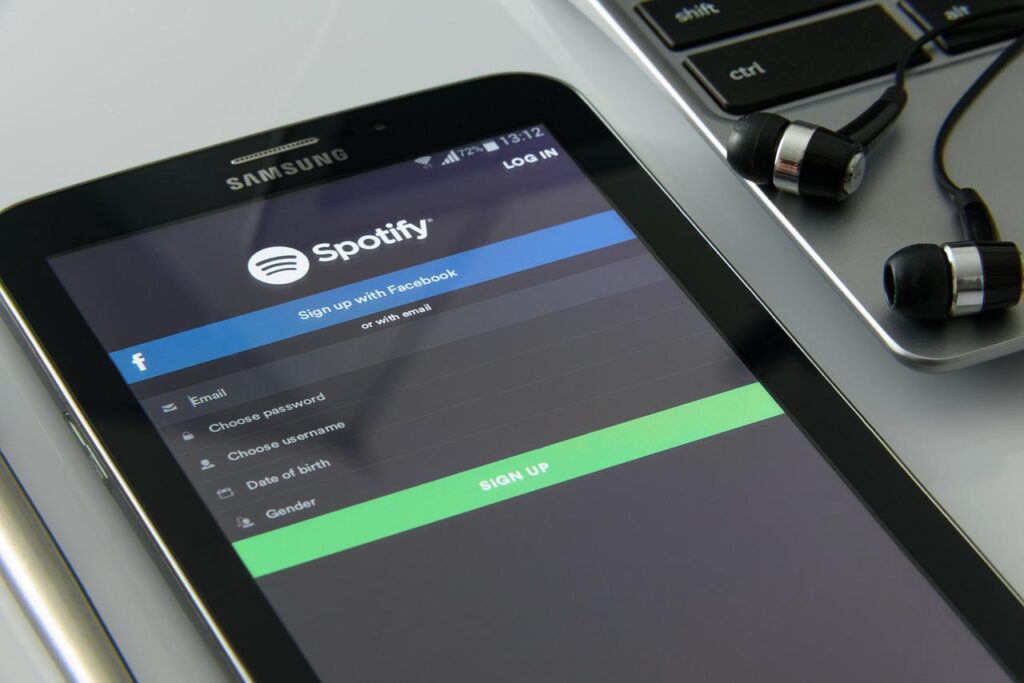Spotify on a phone