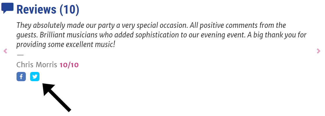 sharing on twitter and facebook