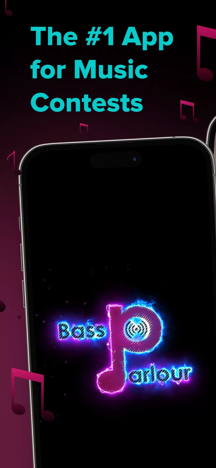 Bass Parlour music contest app promotional screenshot