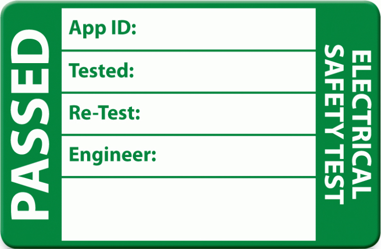 PAT test safety sticker