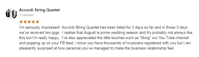 Testimonial by Accordi Strings