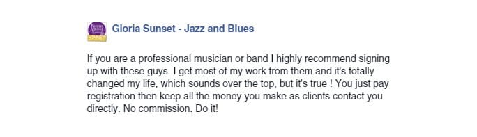 Testimonial by Gloria